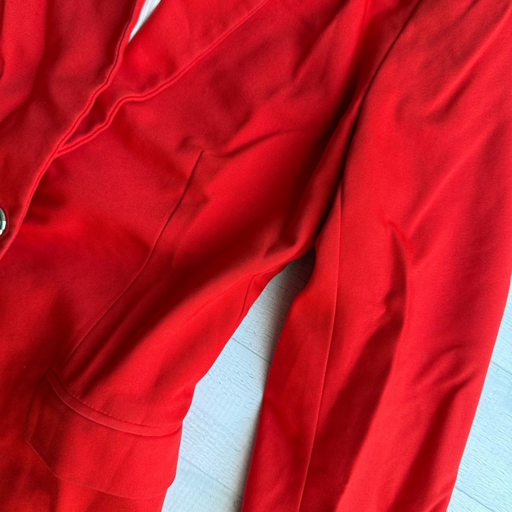 Zara Basic Collection Bright Red Women's Blazer S… - image 5
